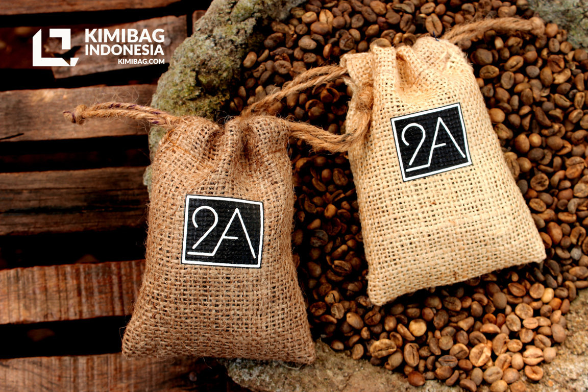KIMIBAG Burlap Rustic Coffee Pouch